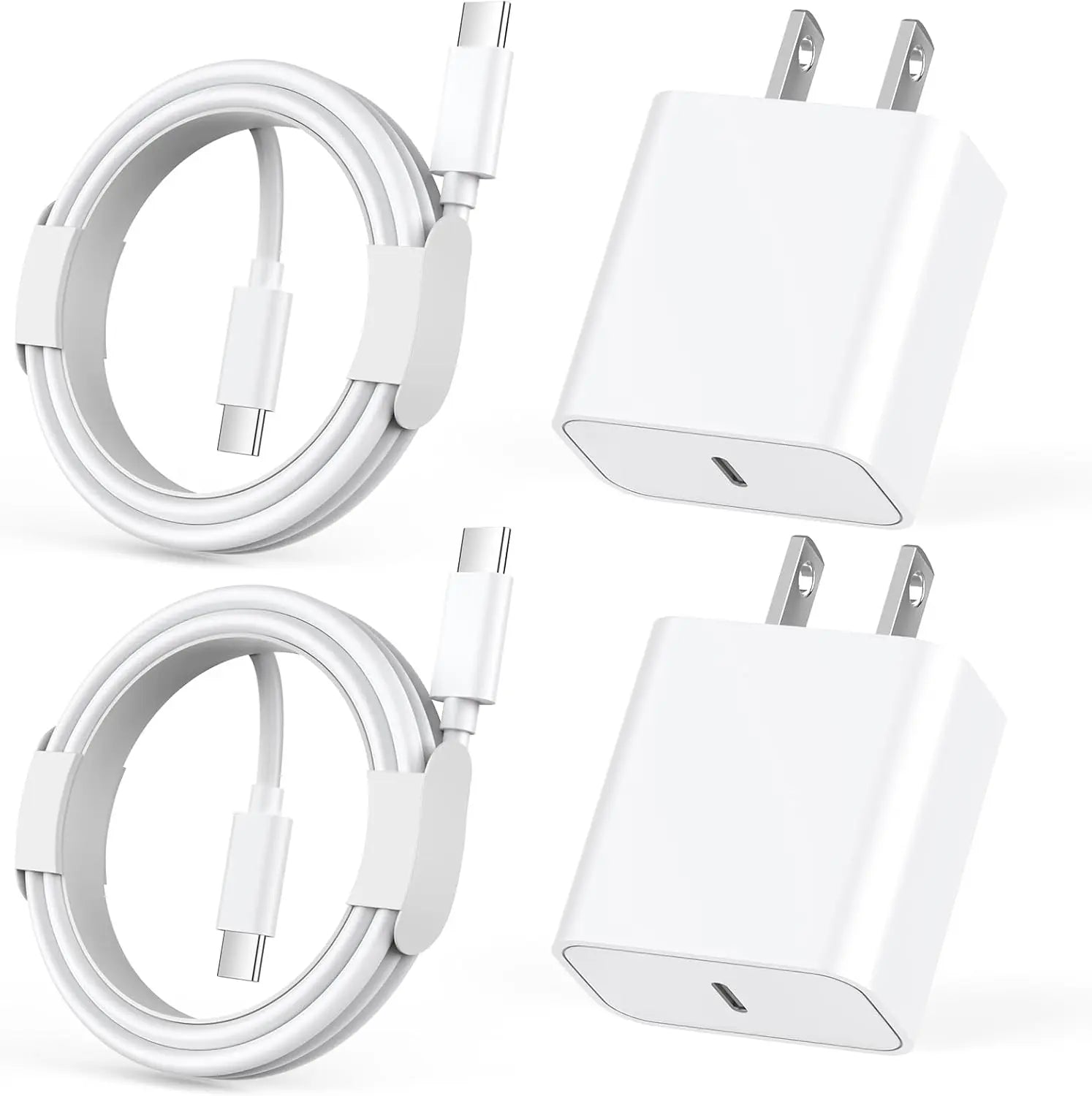 For iPhone16 Charger, 2 Pack 20W Dual Port USB C Charger with10FT USB C Charging Cord for iPhone 16/15/15 Plus/15 Pro/15 Pro Max