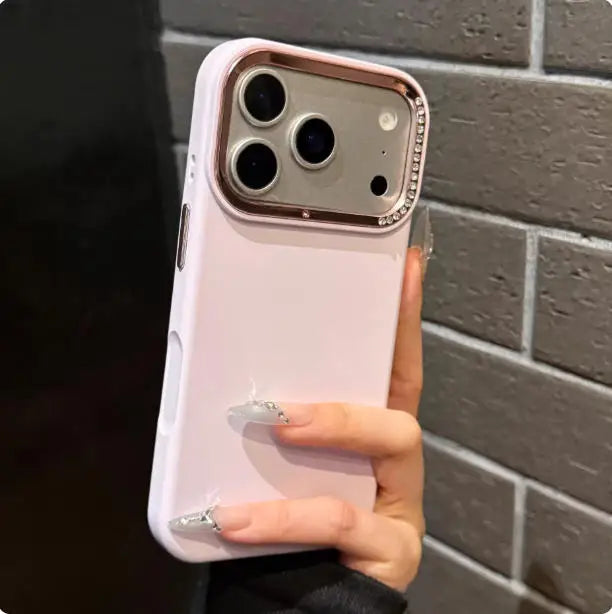 Rhinestone Silicone Phone Case for iPhone 17/16/15/14/13/12/11 pro Max - Soft Comfortable Design Compatible with Multiple Models