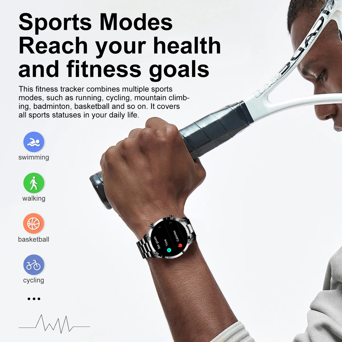 LIGE Men's Fashion Smart Watch Full Touch Bluetooth Call Waterproof Sport Fitness Tracker Luxury Steel Band Smartwatch for Adults
