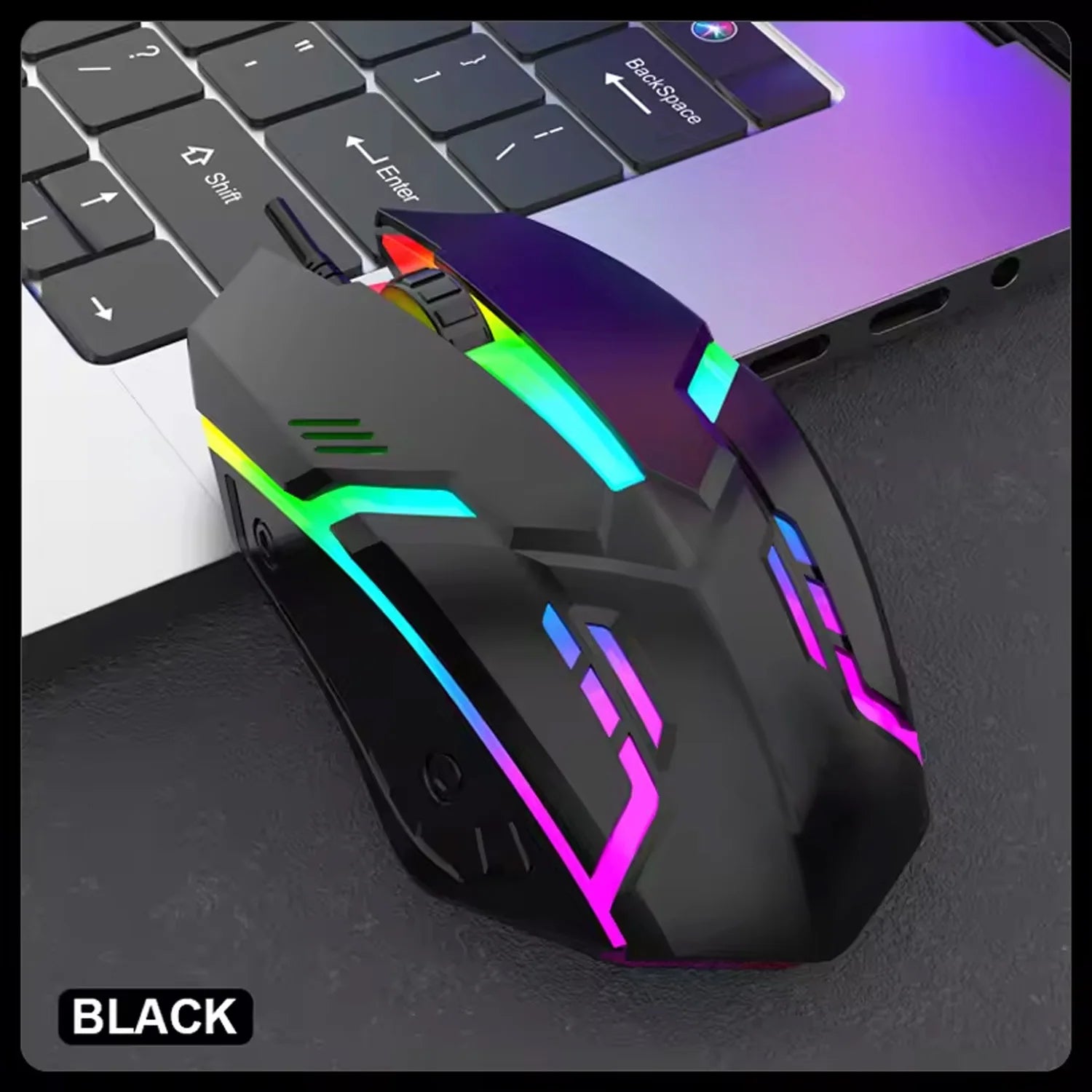 Stylish Backlight Wired Keyboard with Mouse Responsive Game Keys Long Lasting Comfort For Workspaces Efficient Gaming Office