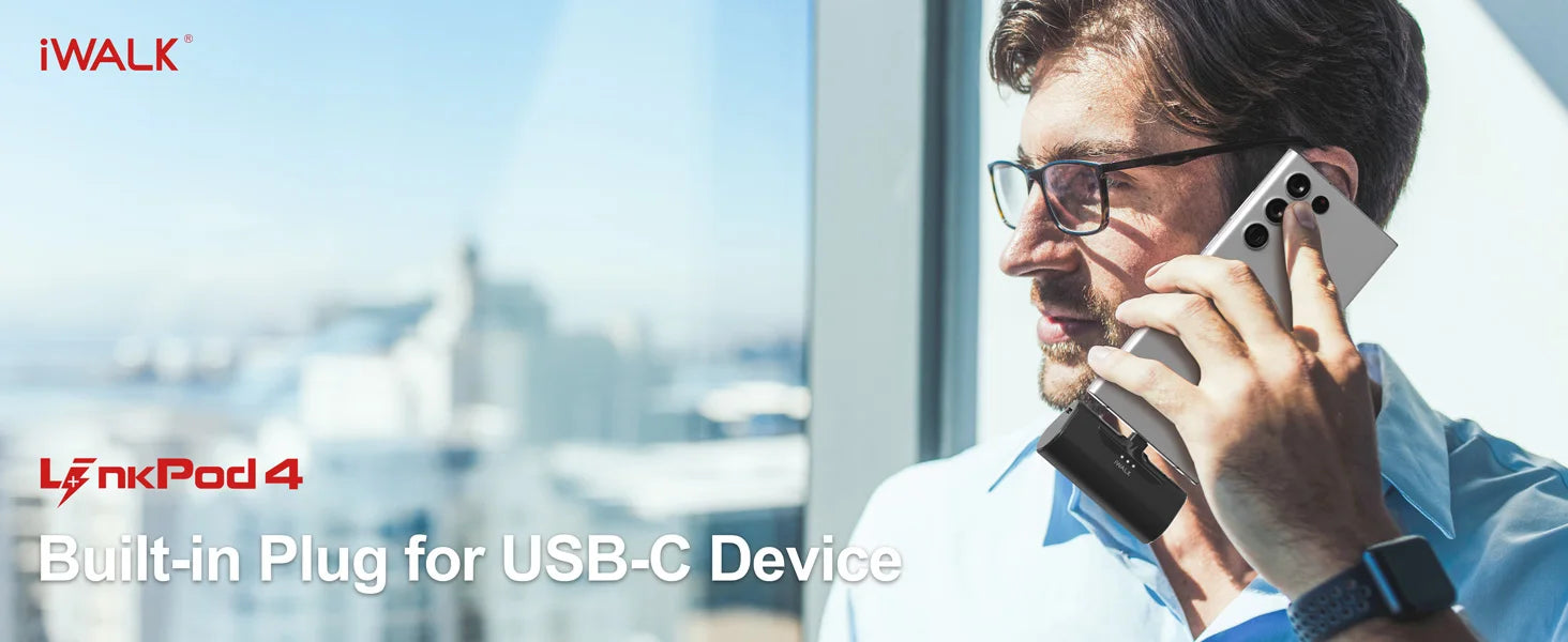 iWALK 4500mAh TYPE - C Capsule Powerbank: Fast - charge for iPhone 15/16, Samsung S24/S23 & Android. Portable & compact.