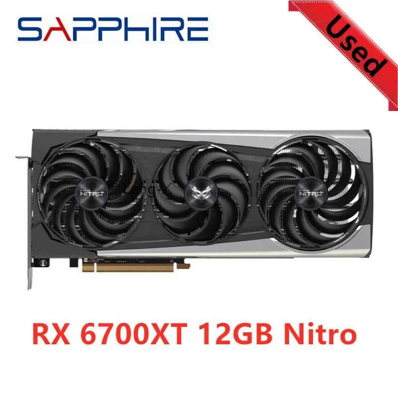 Sapphire RX 6700 XT 6700XT RX6700 Nitro 12GB GPU Video Card AMD Radeon RX6700XT Graphics Cards Desktop PC Office Computer Game
