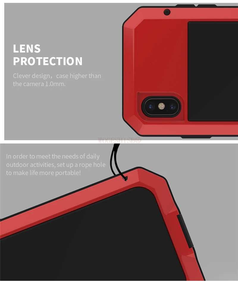 Heavy-duty protective armour for iPhone 17 to 11 Pro Max Plus XS Max XR Metal Aluminum Phone Case, Shockproof Case