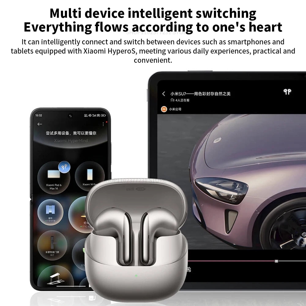 Original Xiaomi Buds 5 Earphone TWS AI Active Noise Cancelling HiFi Wireless Bluetooth Sound Recording Headphone Lossless Audio