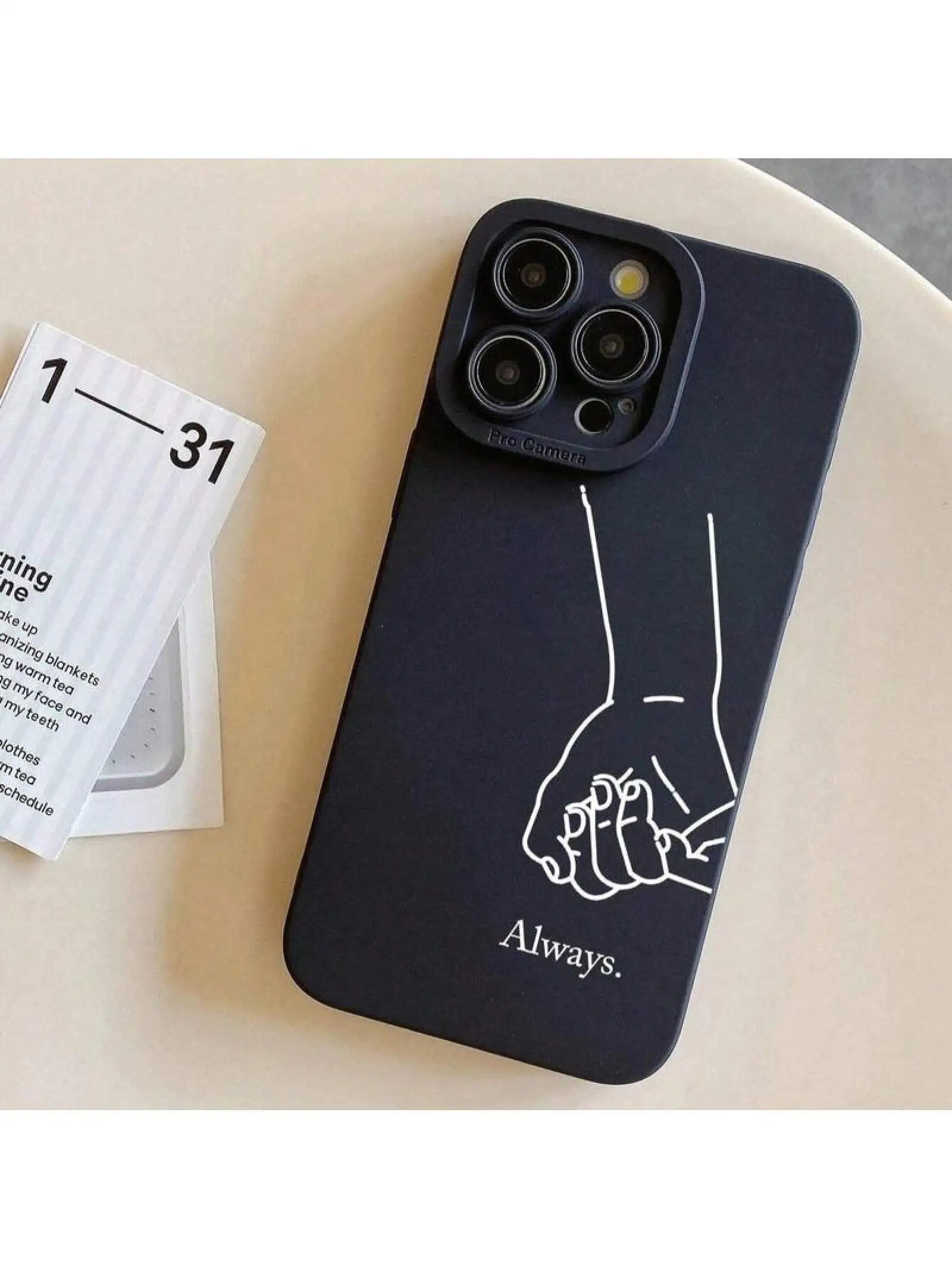 Couple Hand Pattern Phone Case, Cute Phone Protective Cover, Phone Compatible With IPhone 11 12 13 14 15 16 Pro Max, Protector