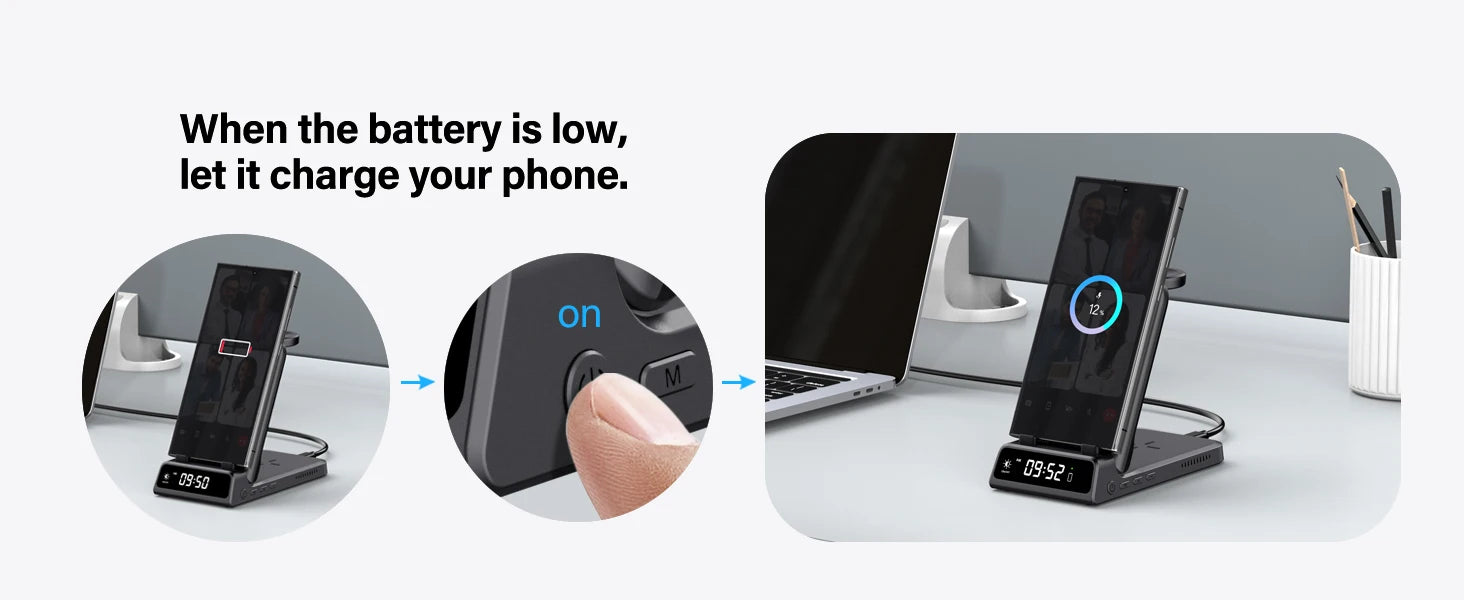 SwanScout 703S Wireless Charger for Samsung S25 Ultra S24 Z Fold 7 Z Flip 7 Charging Station for Galaxy Watch 8 7 for Buds 3 pro