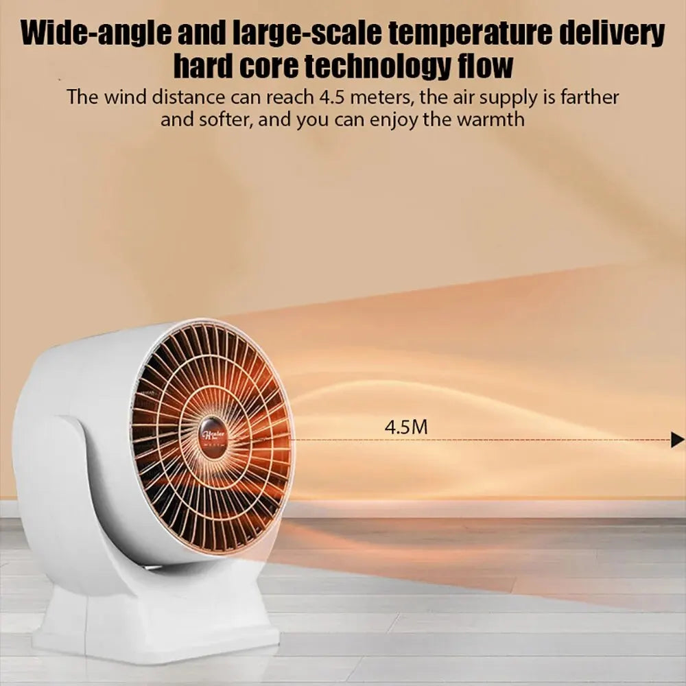 Portable Electric Heater Low Noise Air Heater Fast Heating Mini Desktop Fan Heater Winter Heating Warmer for Home Office Room