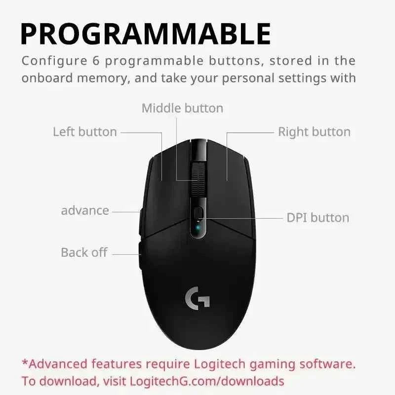 Logitech G304 White Bluetooth Wireless Gaming Mouse 2.4G laptop office desktop mouse