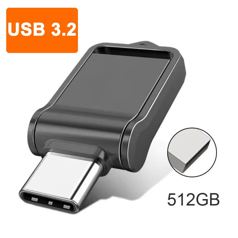 DIXSG Dual USB 3.0 + Type-C Flash Drive – High-Speed OTG Memory Stick