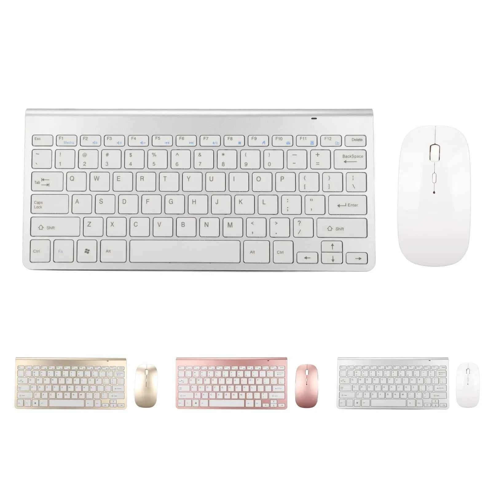 Keyboard Mouse Set 2.4G Wireless 78 Keys USB Thin Etched Keycaps Ergonomics Mute Button Computer Keyboards Mouse Wireless Mouse