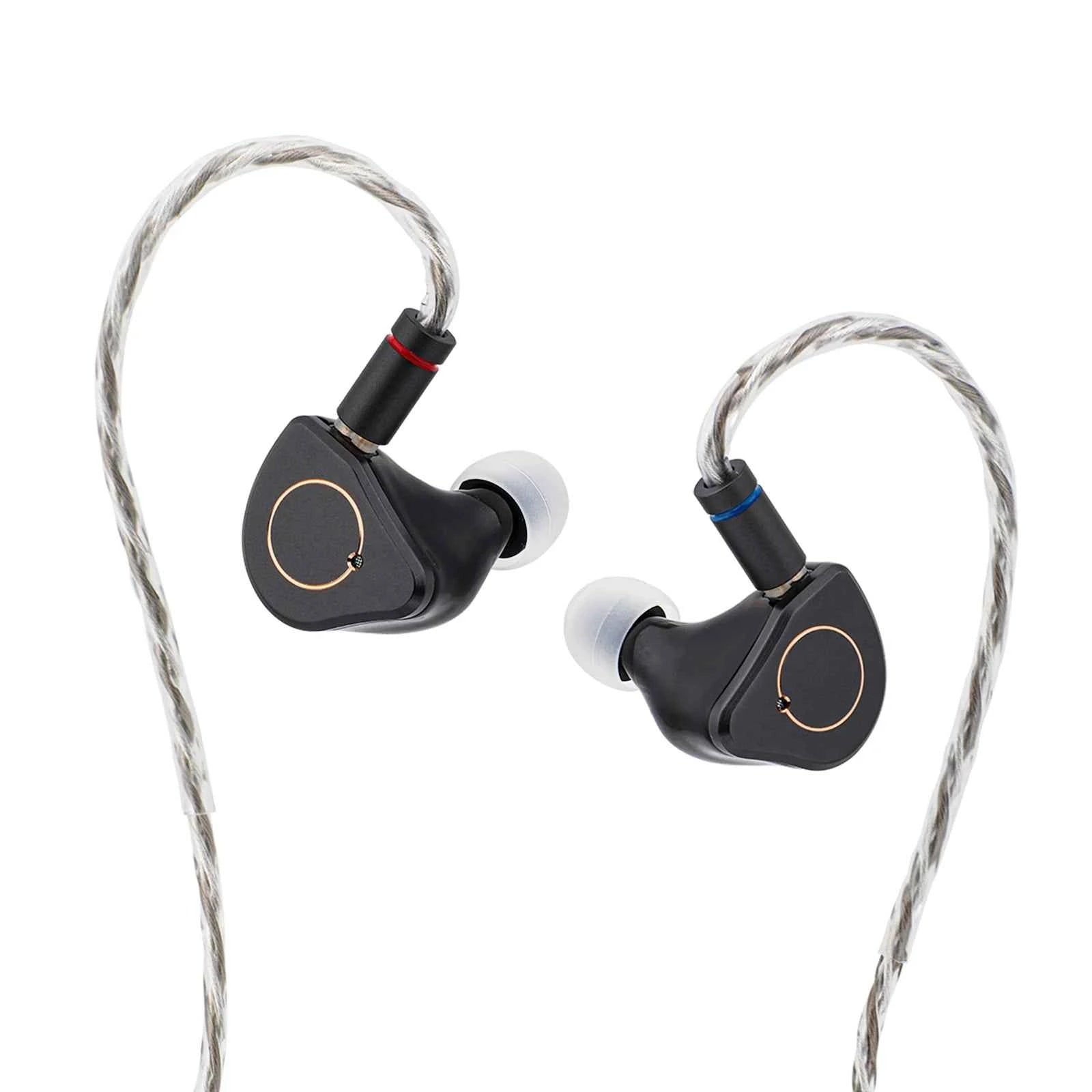 SIMGOT SuperMix 4 1DD+1BA+1Planar +1PZT Hybrid Drivers HiFi Earphone Wired with Oxygen-Free Copper Silver-Plated Cable