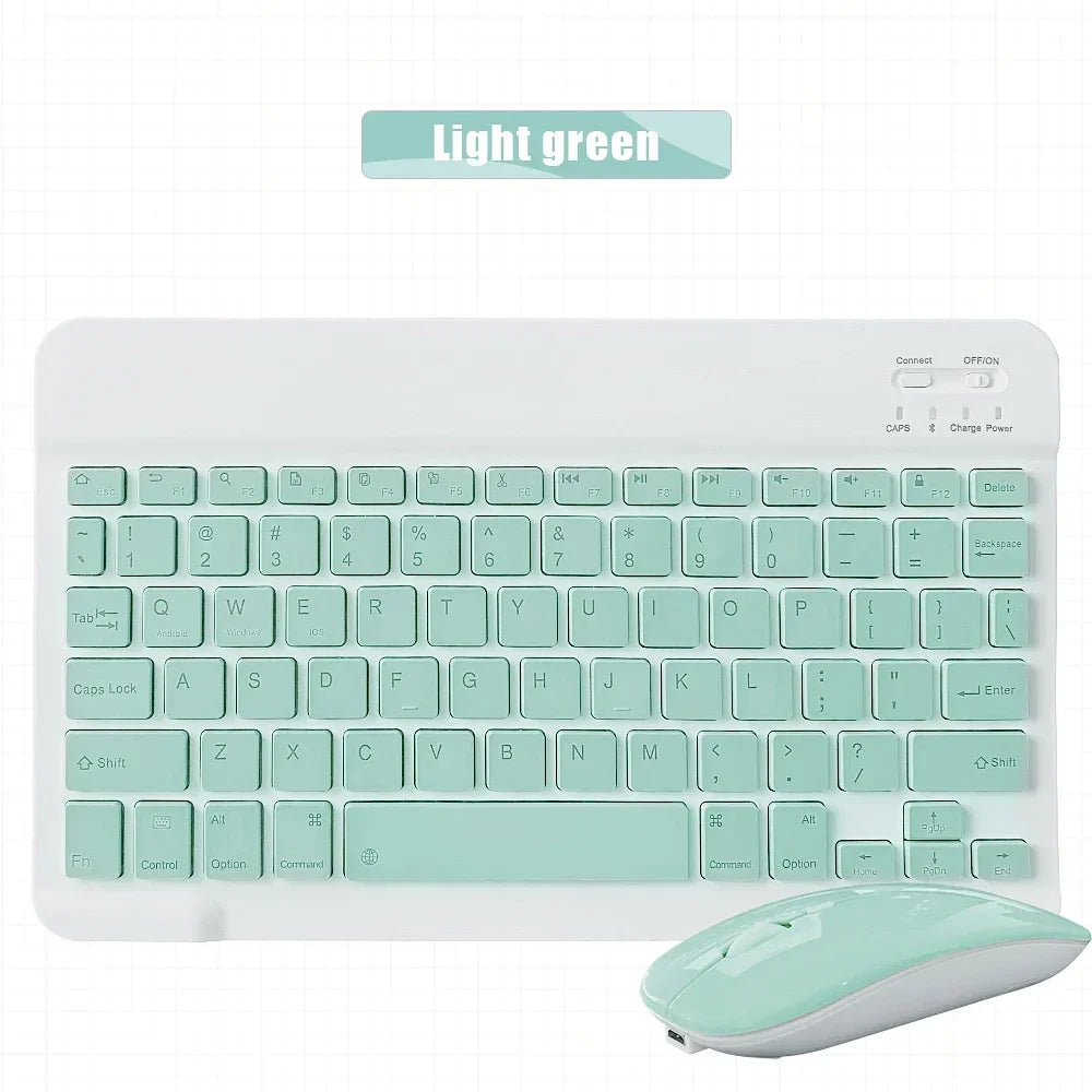 Tablet Wireless 10inch Keyboard For iOS Android Windows For iPad Huawei Samsung Teclado Bluetooth-compatible Keyboard and Mouse