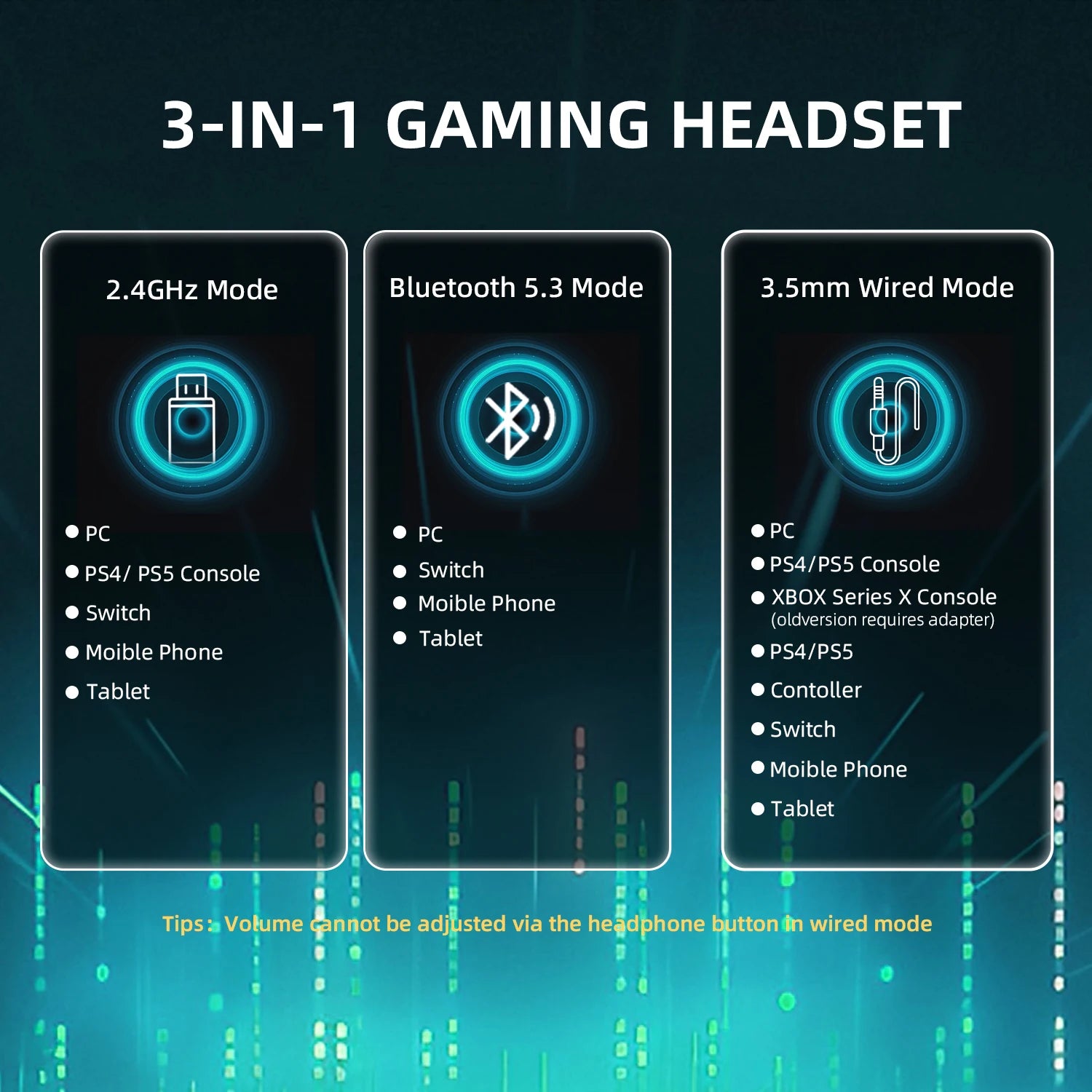 Attack Shark L80Pro Gaming Headphones 2.4G Bluetooth Connection Mode,Dual-microphone Design,Ultra-light Body,Soft Ear Cups