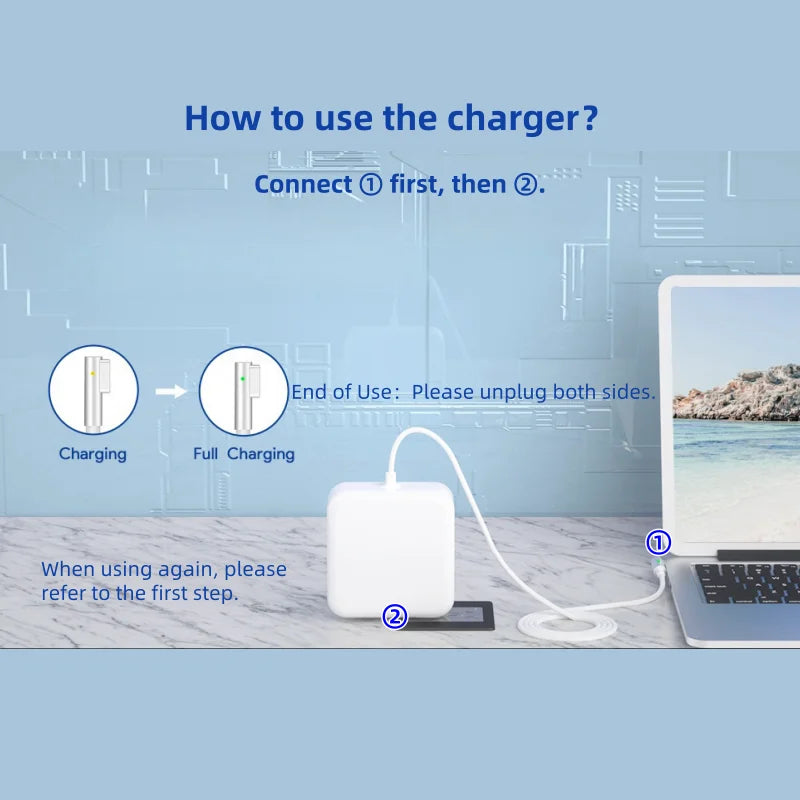 L 85W Charger for macbook pro15