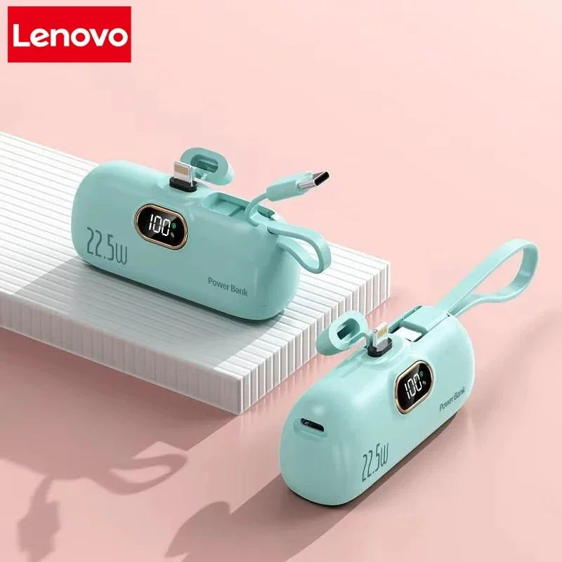 Lenovo Mini Convenient Mobile Power Bank 30000mAh Portable Fast Charging Suitable For iPhone For Samsung External Battery 2026