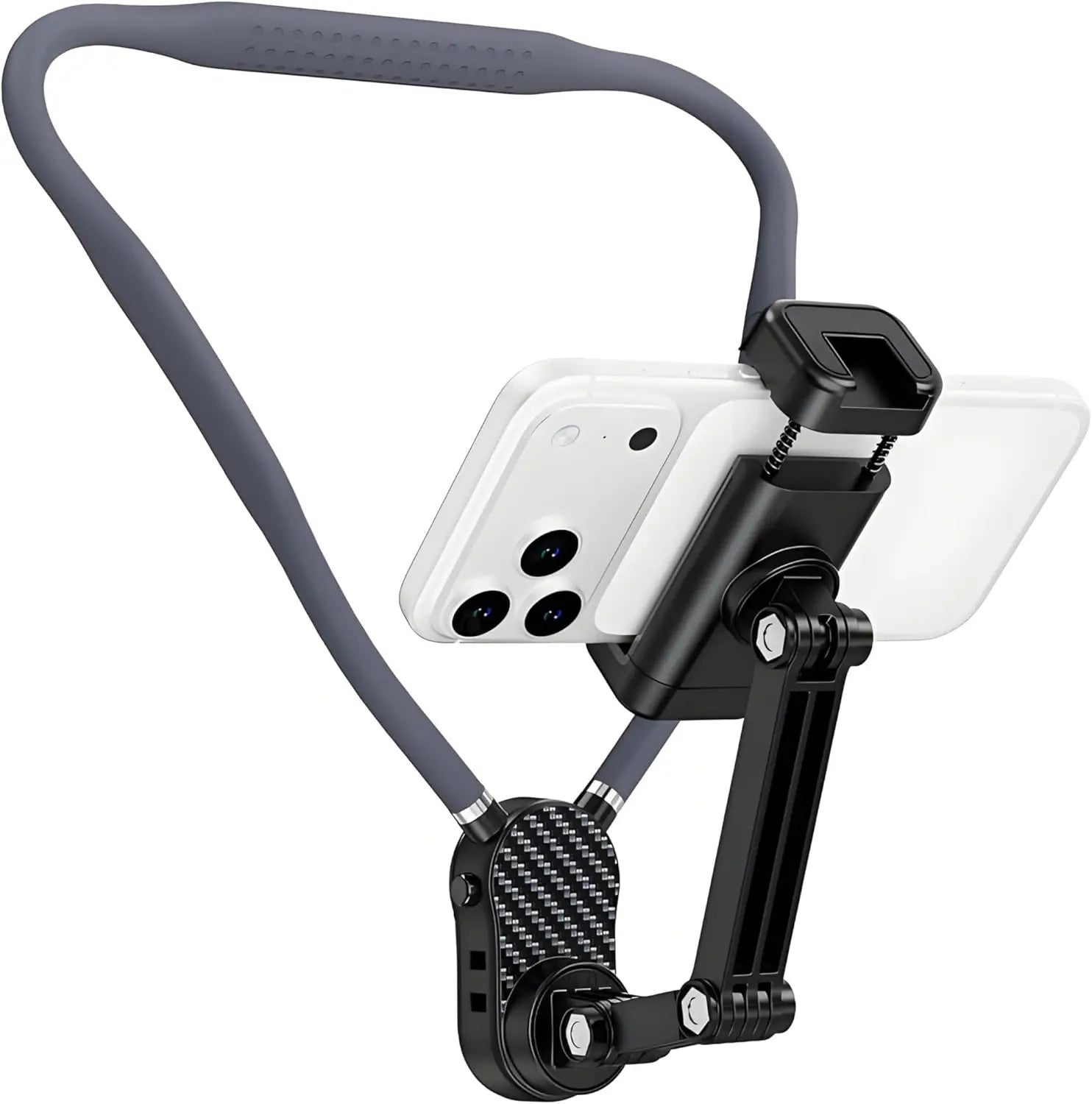 Magnetic Neck Phone Holder, POV/Vlog Recording Selfie Hand Free Neck Mount, Cooking/Riding Video Fliming, Anti-Shake Chest Strap