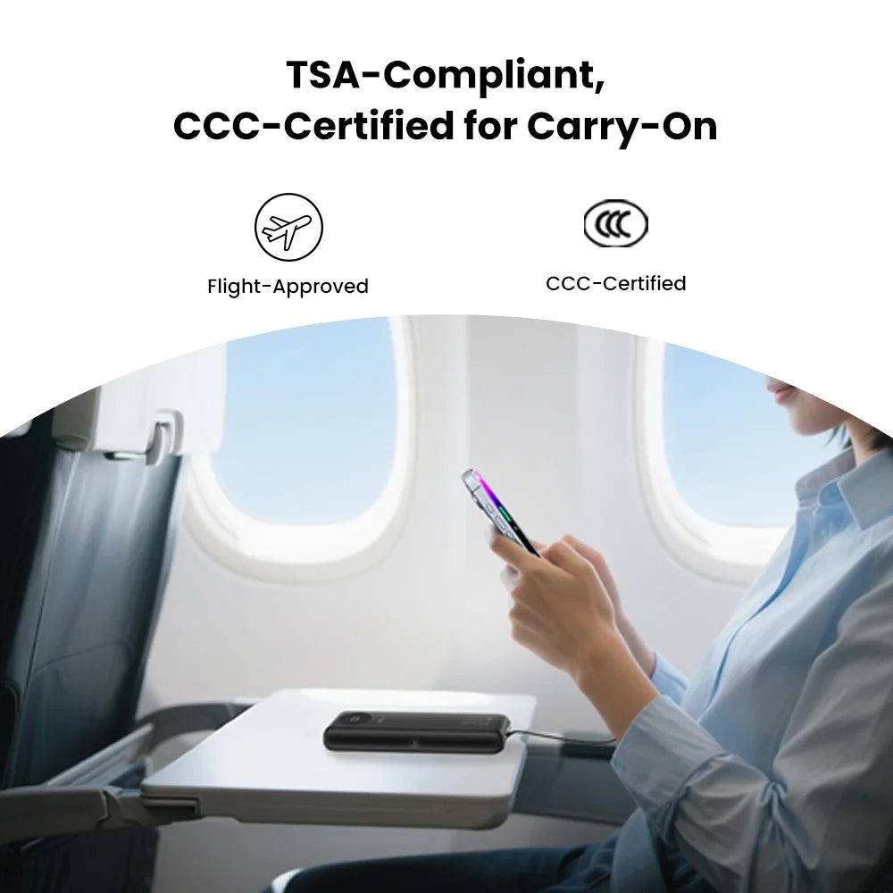 PISEN 3C Certified Power Bank 10000mAh & 20000mAh 20W Fast Charging Powerbank With 4 Built-in Cables For iPhone Samsung Xiaomi