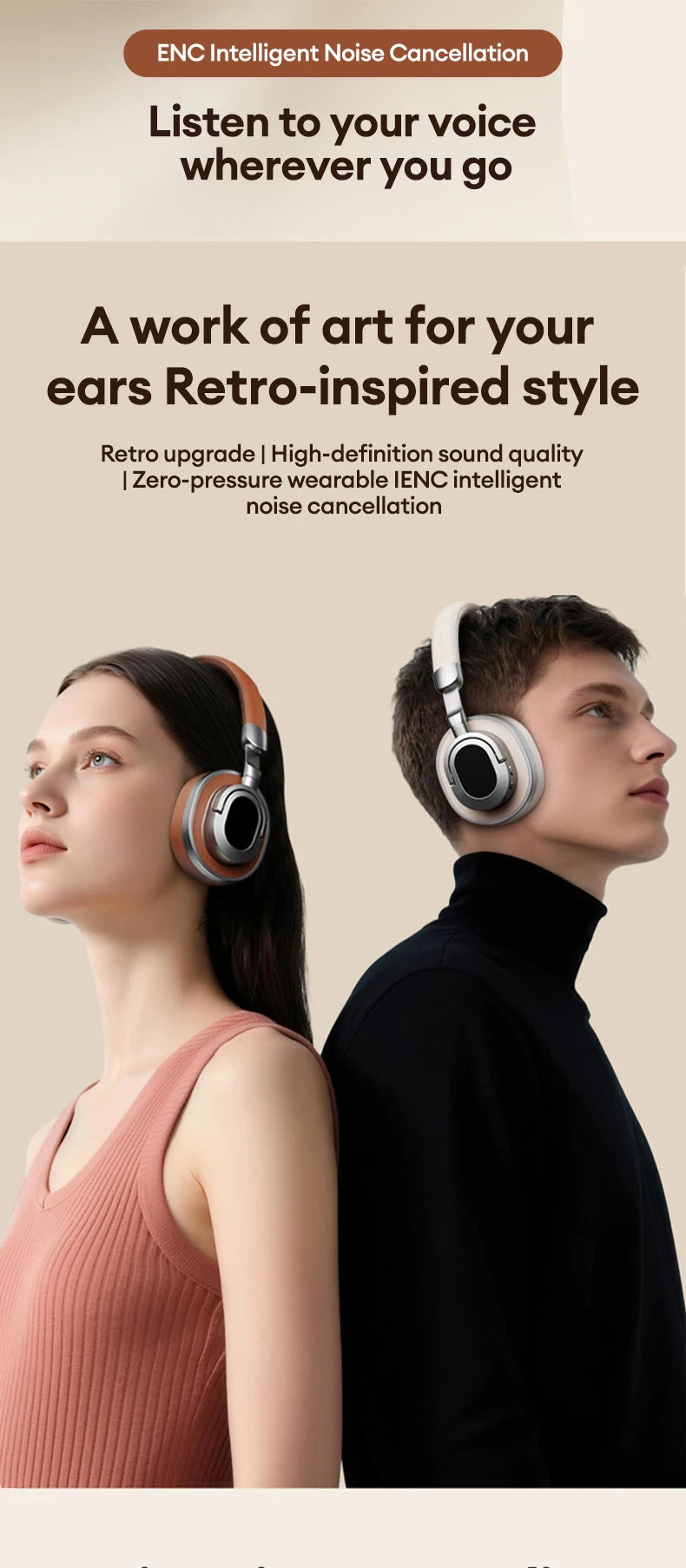 Lenovo LE602 Bluetooth 6.0 Earphones HD Call ENC Noise Reduction Headset HiFi Sound Wireless Ultra Low Latency Gaming Headphones