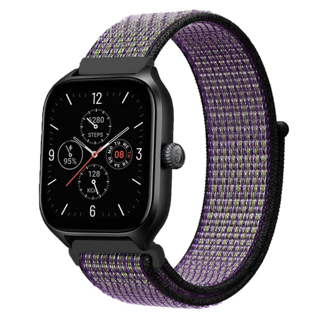 Nylon Loop Band For Amazfit GTS 4/3/3pro/2e/GTS 2 Mini/GTR 4 47mm/GTR 2/Stratos 2 3 Strap For Amazfit Bip 3 Pro Correa