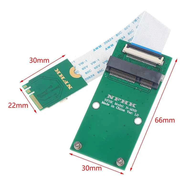 Mini PCIe WiFi Card To A+E E Key M.2 Network Adapter Extension Cable