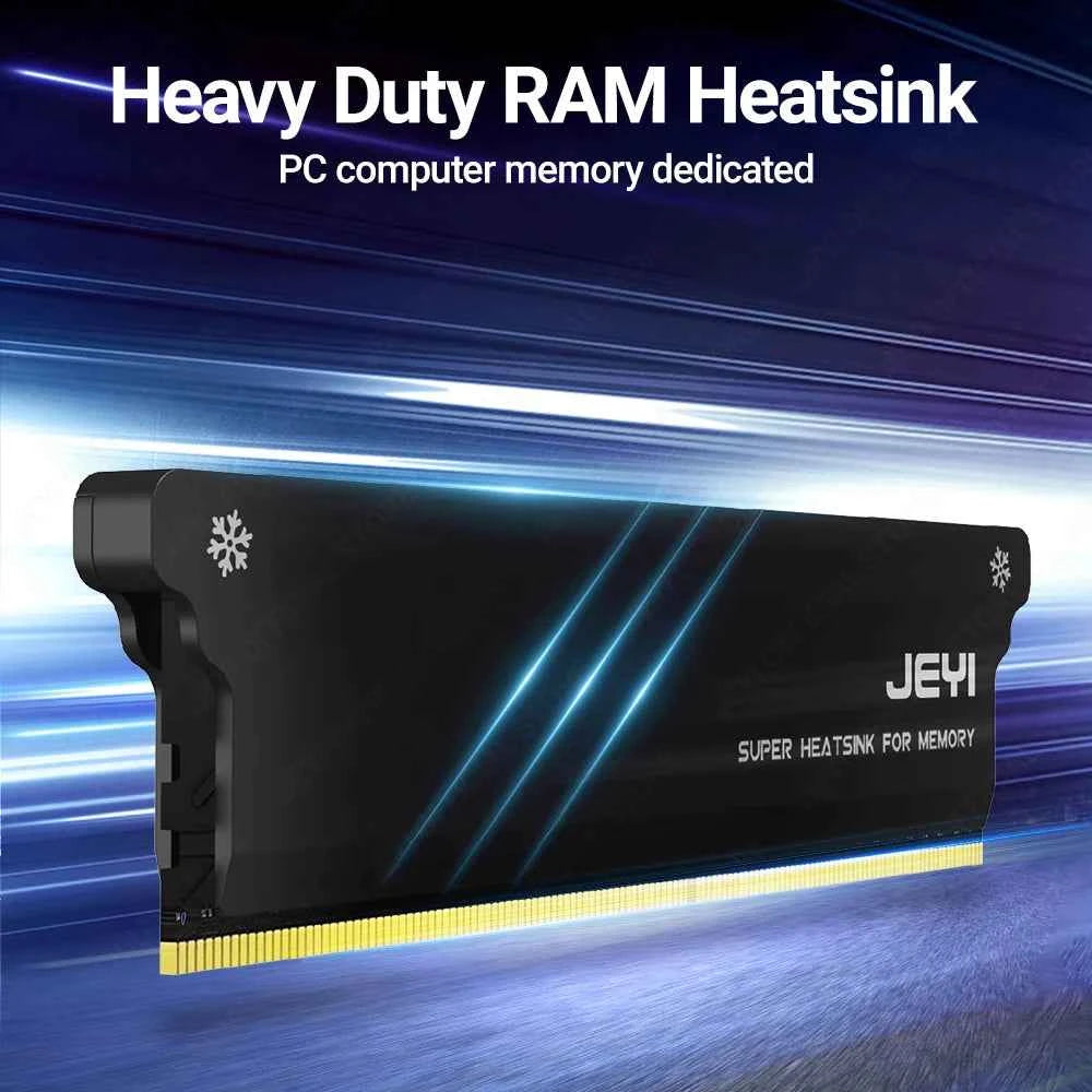 JEYI DIY Memory RAM Heatsink With Thermal Pads, Desktop RAM Cooler DDR Radiation Dissipate for PC DDR2/DDR3/DDR4/DDR5