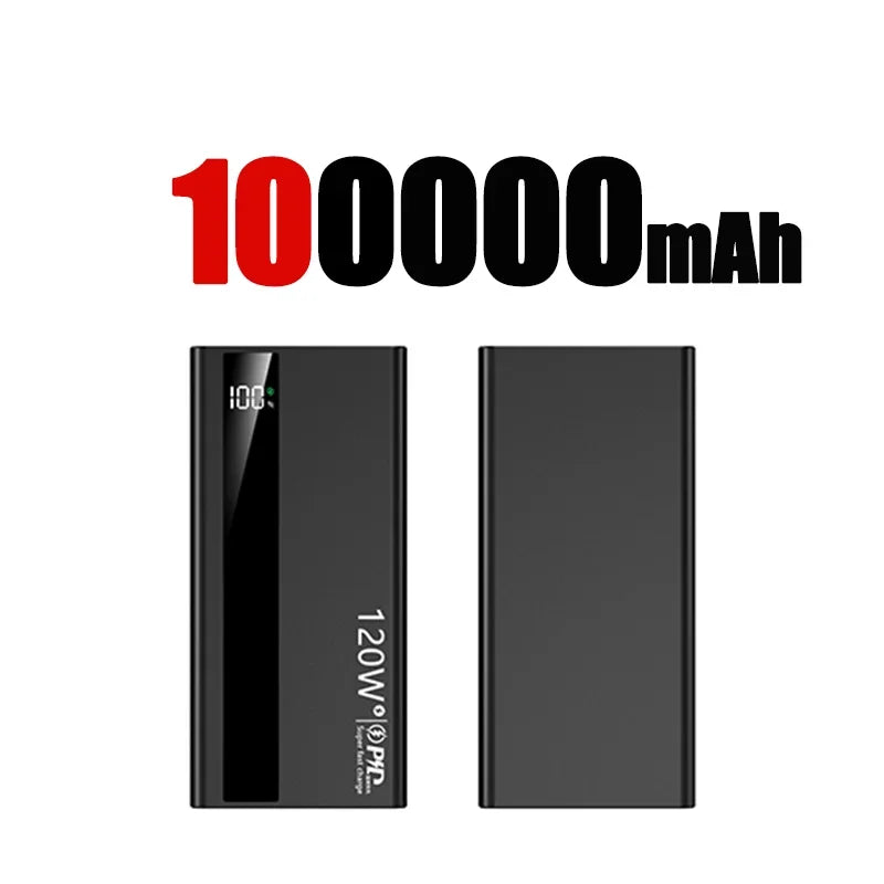 Lenovo 120W Fast Charging 2026 Large Capacity 200000mAh Digital Display Power Bank Outdoor Power Supply for Huawei iPhone
