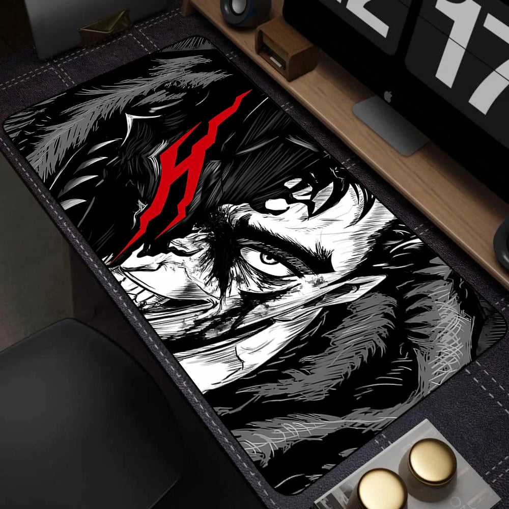 Guts sword in berserk Mouse Mat Berserk Guts Gamer Gaming Mouse Pad Computer Keyboard Accessories Laptop Mousepad Speed Deskmat