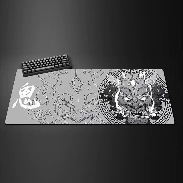 Game mouse pad Japanese samurai devil mousepad black ghost face gamer desk mat mouse pad carpet gaming accessories table pad
