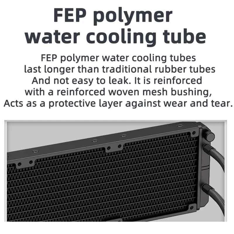 TEUCER AF-360 PC Water Cooling Radiator, 120mm RGB Fan, 360mm Liquid Water Cooler for Intel LGA 2011 1700 1200 115x AM4 AM5