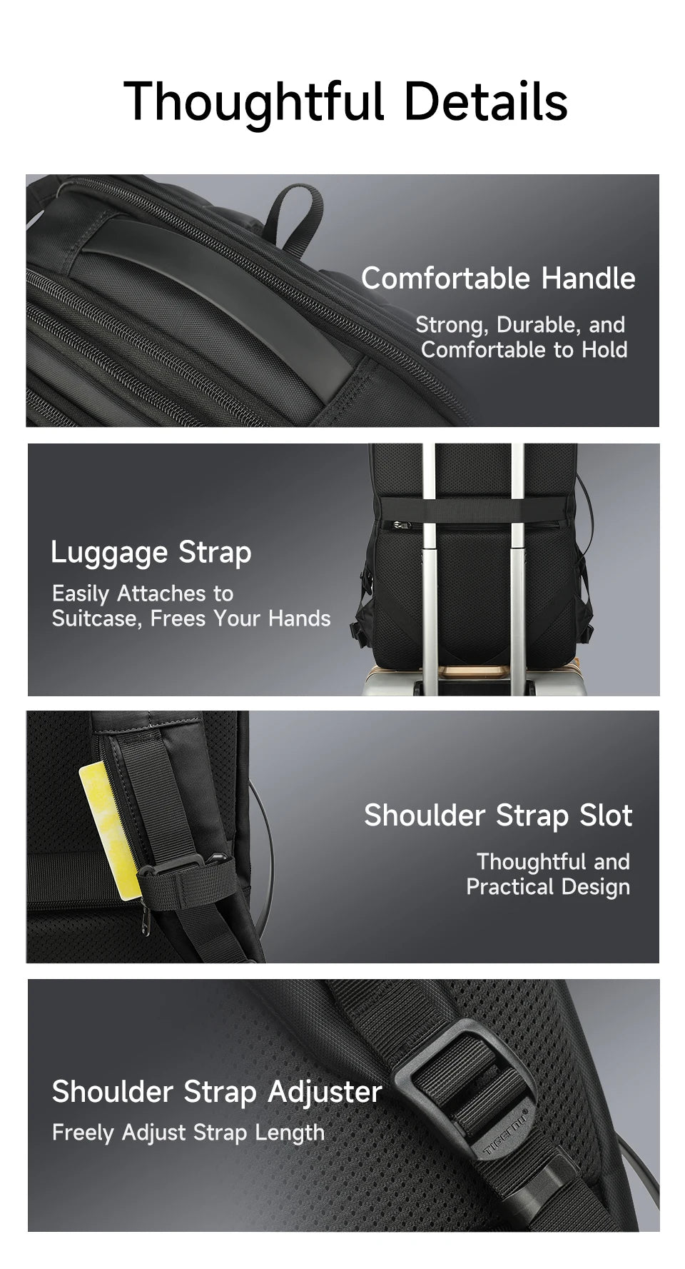 Tigernu Vacuum Compression Backpack Men Women Expandable Travel Backpacks Luggage With USB Large Capacity For 17 Laptop Back