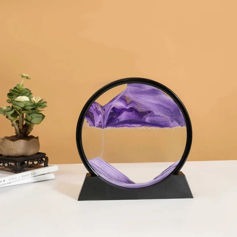 Flowing Sand Painting Living Room Foyer Art Dynamic Decoration Office Desktop Decoration Home 3D Flowing Sand Decoration