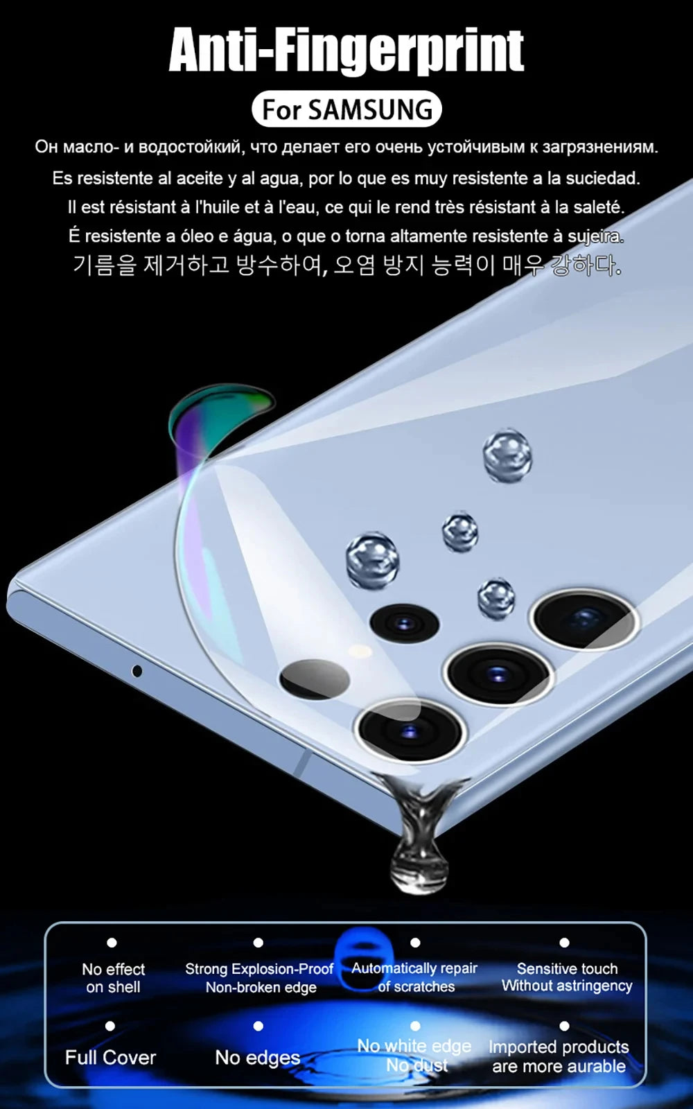 1-3Pcs Hydrogel Back Film For Samsung Galaxy S25 S24 S23 S22 S21 Ultra S25 Plus A55 A54 A34 A53 A52 FE 5G Clear Screen Protector