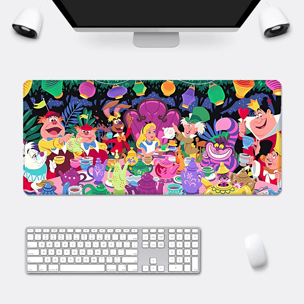 Cartoon Alice in Wonderland Mousepad HD Printing Computer Gamers Locking Edge Non-slip Mouse Pad XXL90x40cm Keyboard PC Desk Pad