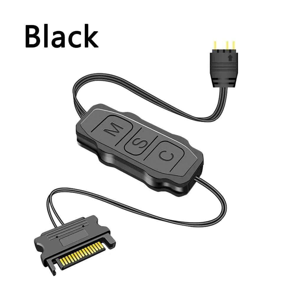 5V 3PIN ARGB Controller SATA Interface Extension Cable Adapter for PC Fans & Light Strips (Model: AX007)