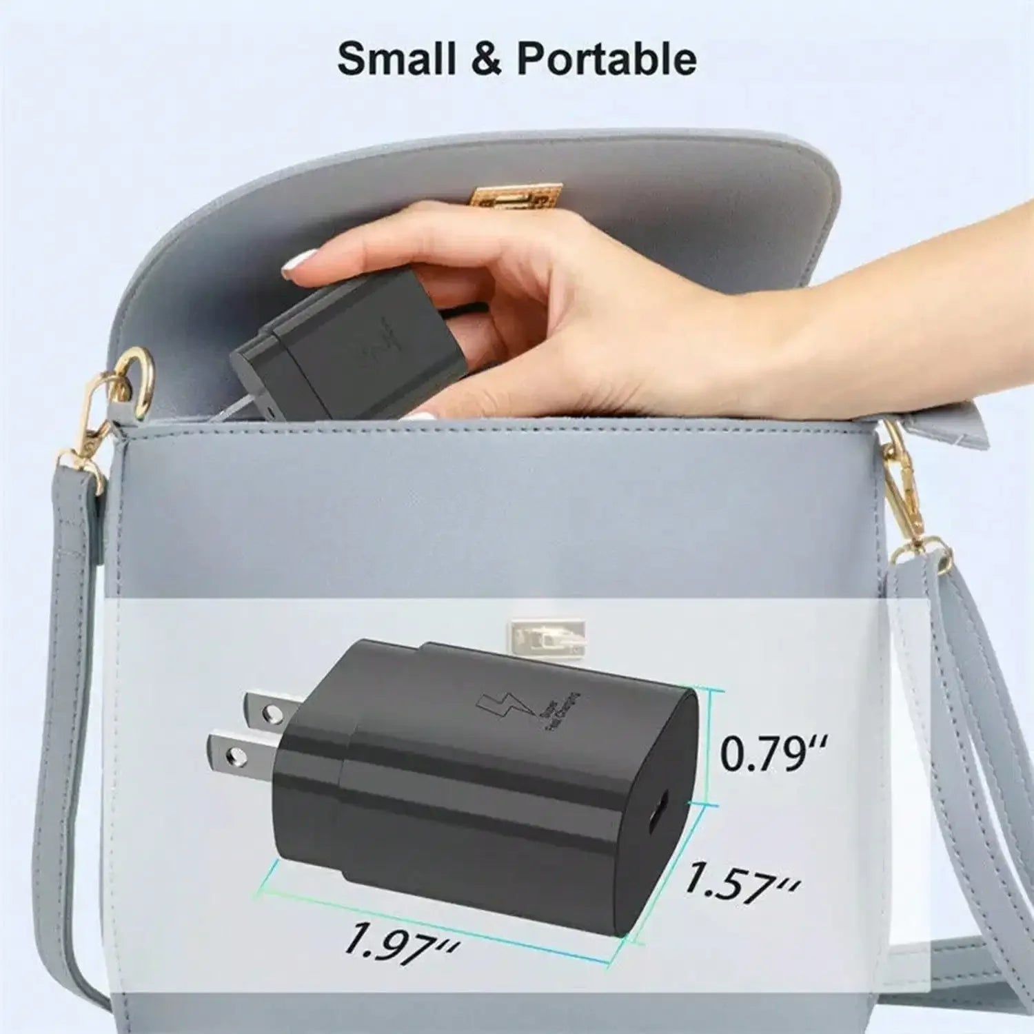25W USB-C Fast Charging Wall Charger Adapter Compatible with Samsung Galaxy & iPhone Series Smartphones and Tablets