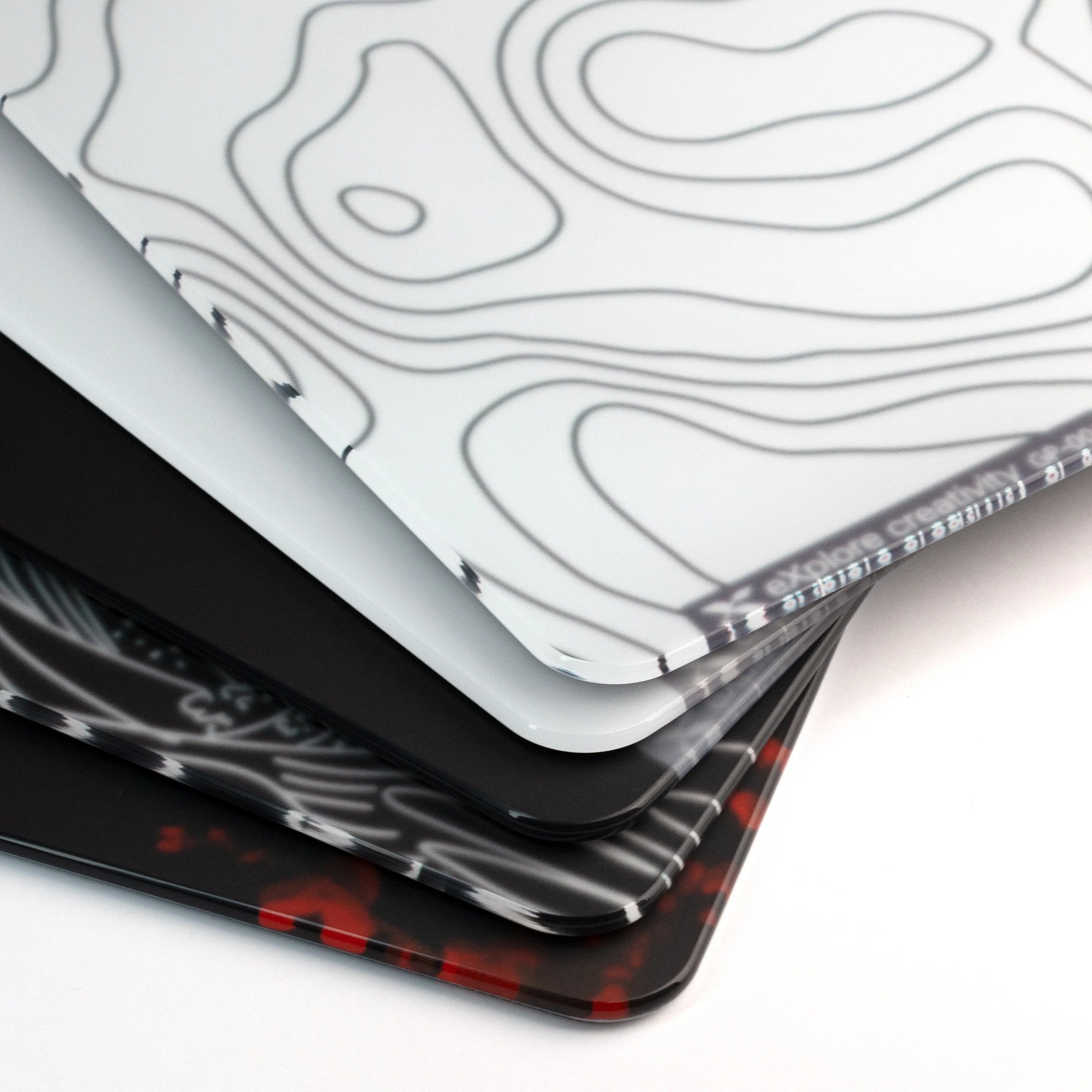 XVX Premium Glass Mousepad Micro-etched surface Full Anti-slip Rubber Base Special Tempered Glass Black Mouse Pad for Gamer