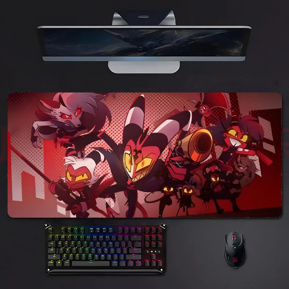 Animation Dark H-Helluva Boss Mouse Pad Mousepad Large Gaming LockEdge Thickened PC Table Desk Mat