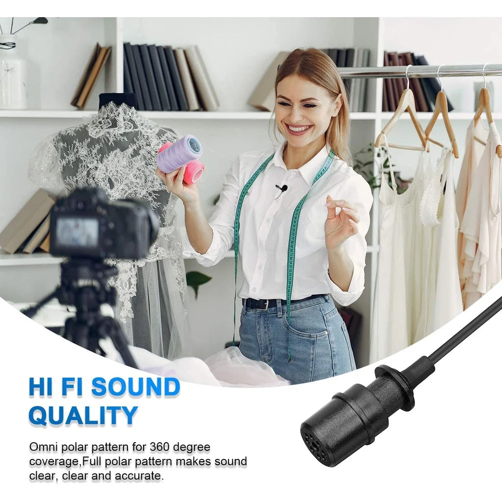 BOYA BY-M1 Condenser Lavalier Lapel Clip-on Microphone 3.5mm TRRS 6M Mic For PC iphone DSLR Camera YouTube Recording Streaming - WinSupport Tech