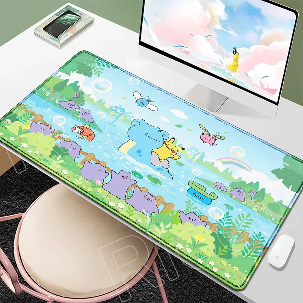 P-Pokemons Sylveon Eevee Mousepad Mouse Pad Large Gamer XXL Pc Keyboard Desk Mouse Mat Carpet Rubber Tapis Souris Gaming Notbook