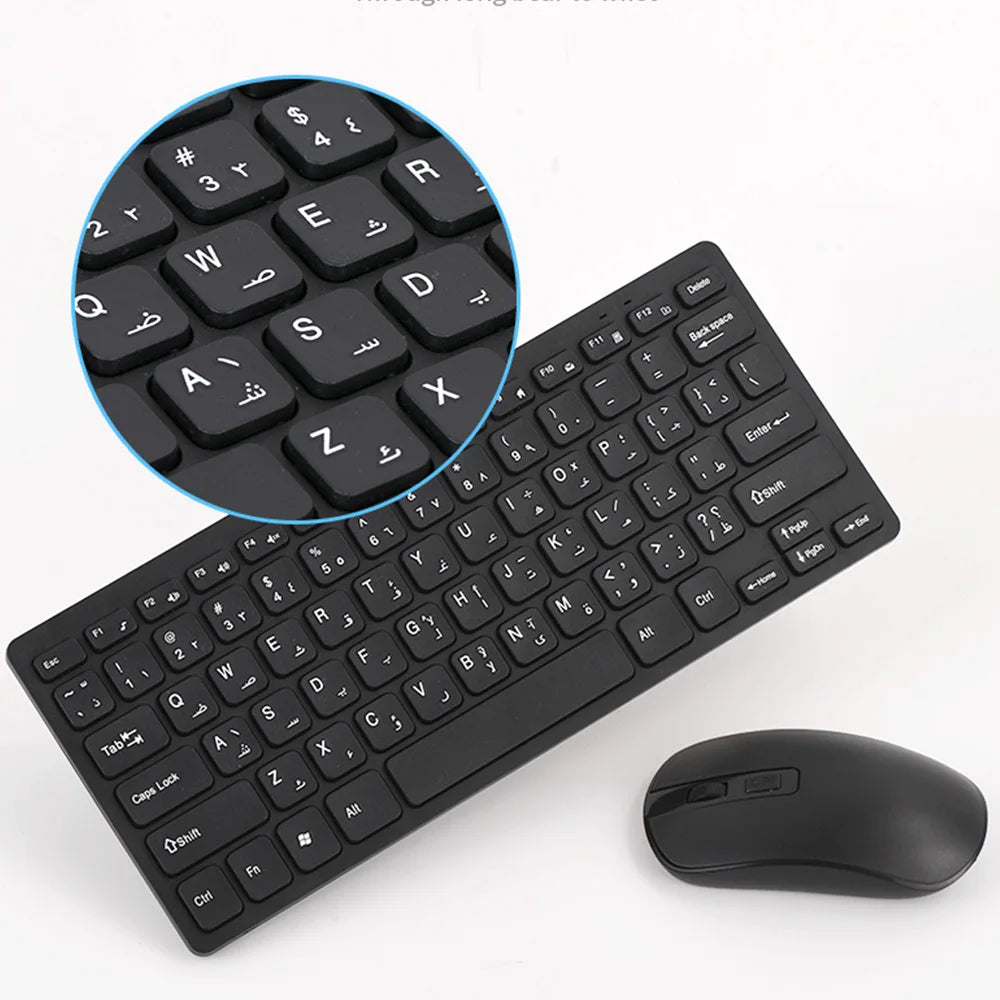 2026 Hot Arabic Keyboard Wireless Mouse For Game PC Player TV Arabic Keyboard and Mouse Set 78Keys Gameing Keyboard Dropshipping