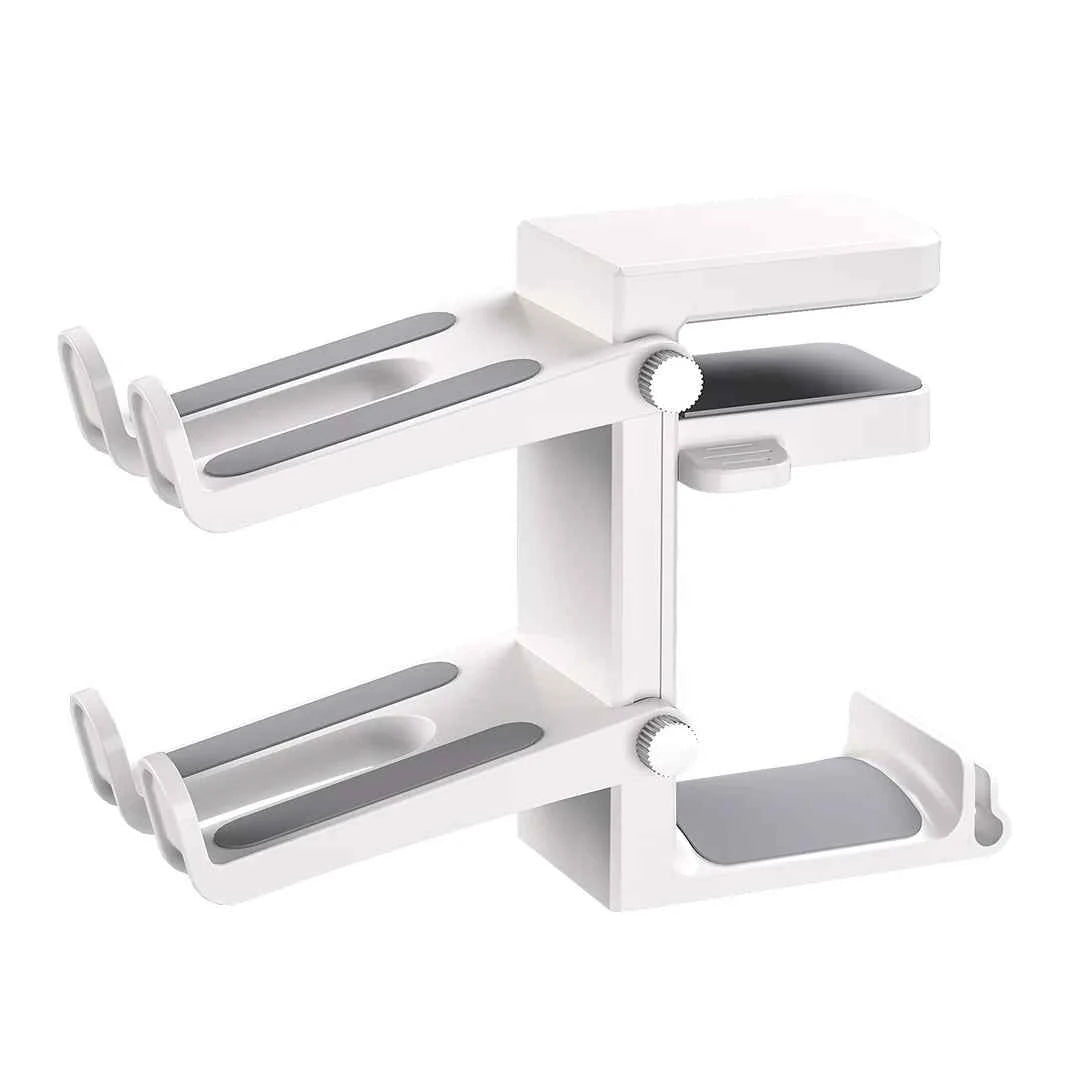 2-in-1 Universal Clip-On Headphone Stand – Adjustable Desk Hanger