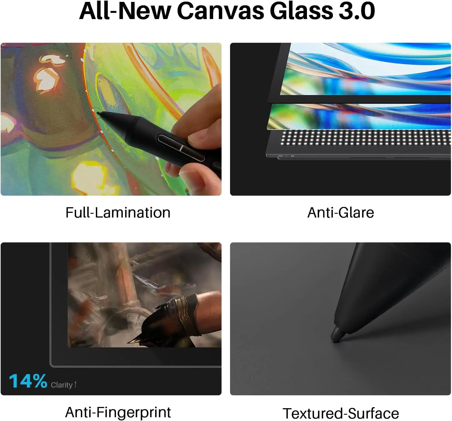 HUION KAMVAS Pro 24 (Gen 3) 4K UHD Touch Drawing Tablet with Screen, Pentech 4, 16K Pressure Levels, Pen Display with Dual Pen