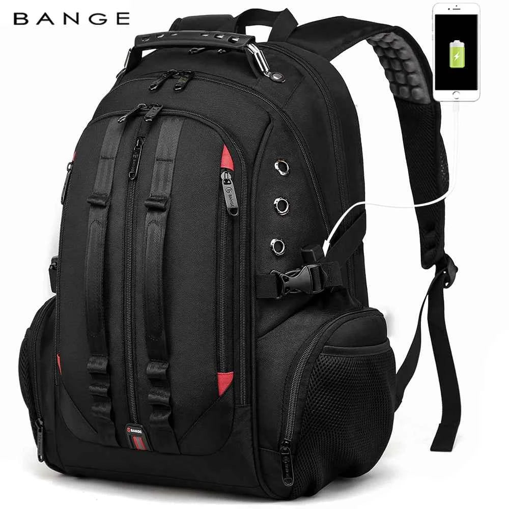 BANGE Large Multi-Function 40L Laptop Backpack 17 Inch Durable Travel Backpack School Bag For Teenagers with USB Recharging Port