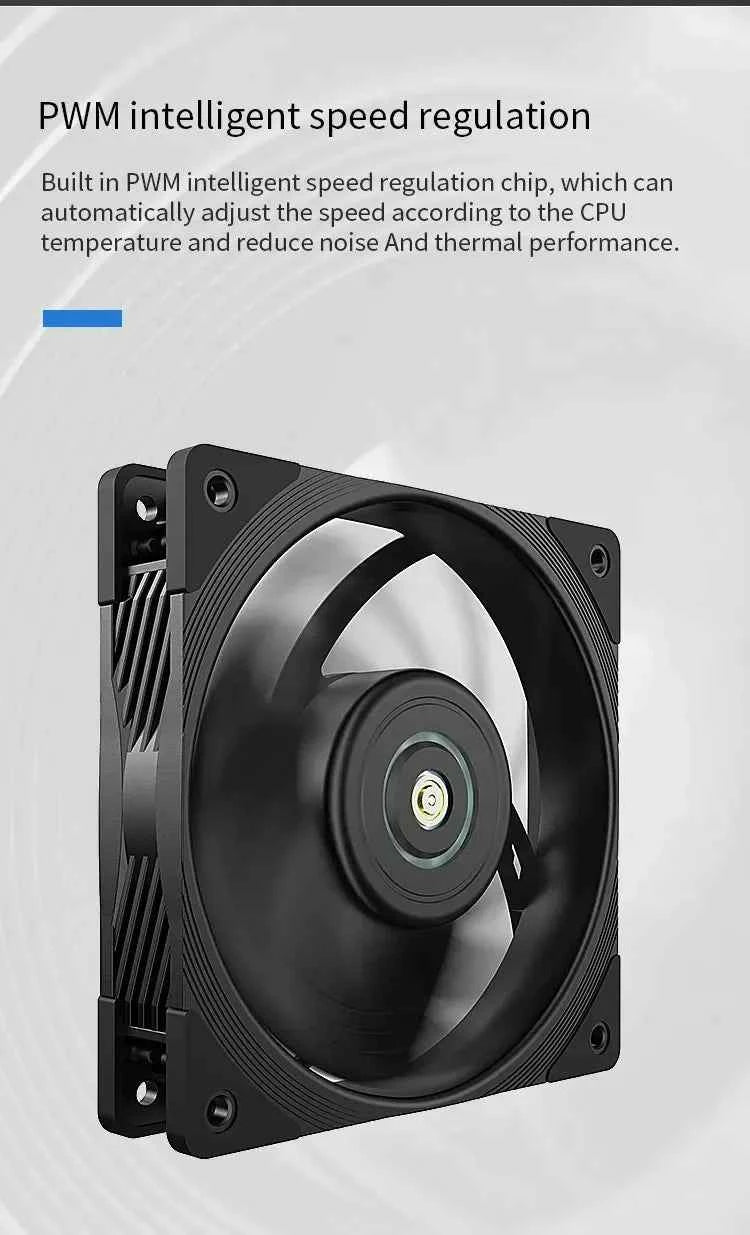 TEUCER T30 Computer Case Fan 12CM 4PIN PWM CPU Cooler Fan PC Case Silent Fan 120mm