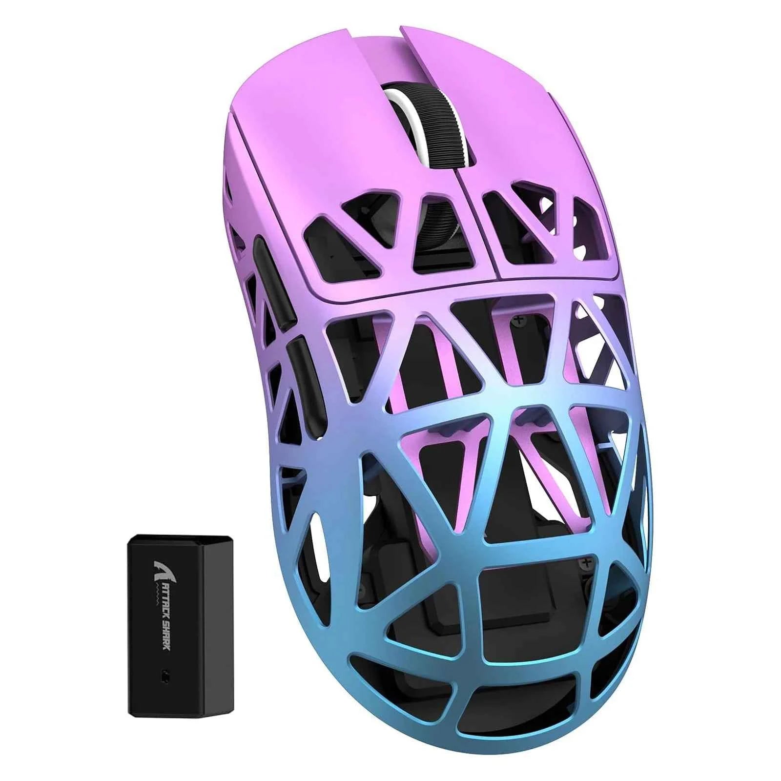 ATTACK SHARK R2 tri-mode programmable mouse, ultra-light magnesium alloy, PAW3950 42000 DPI optical sensor, 8000Hz polling rate