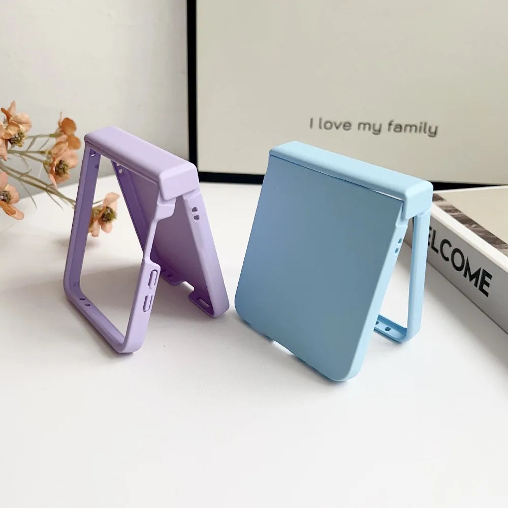 Dopamine Candy Color Matte Phone Case for Samsung Galaxy Z Flip 7 FE 6 5 Flip 4 3 5G Hinge Protective Hard Back Cover