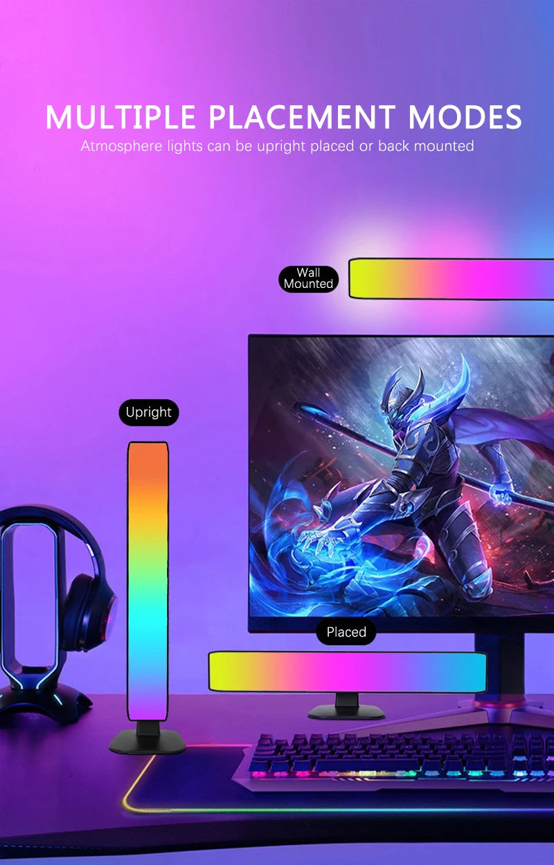 Smart Tuya RGB Gaming Atmosphere Light WIFI TV Game Computer Desktop Decor Desk Lamp  App Remote Control Car Music Rhythm Light