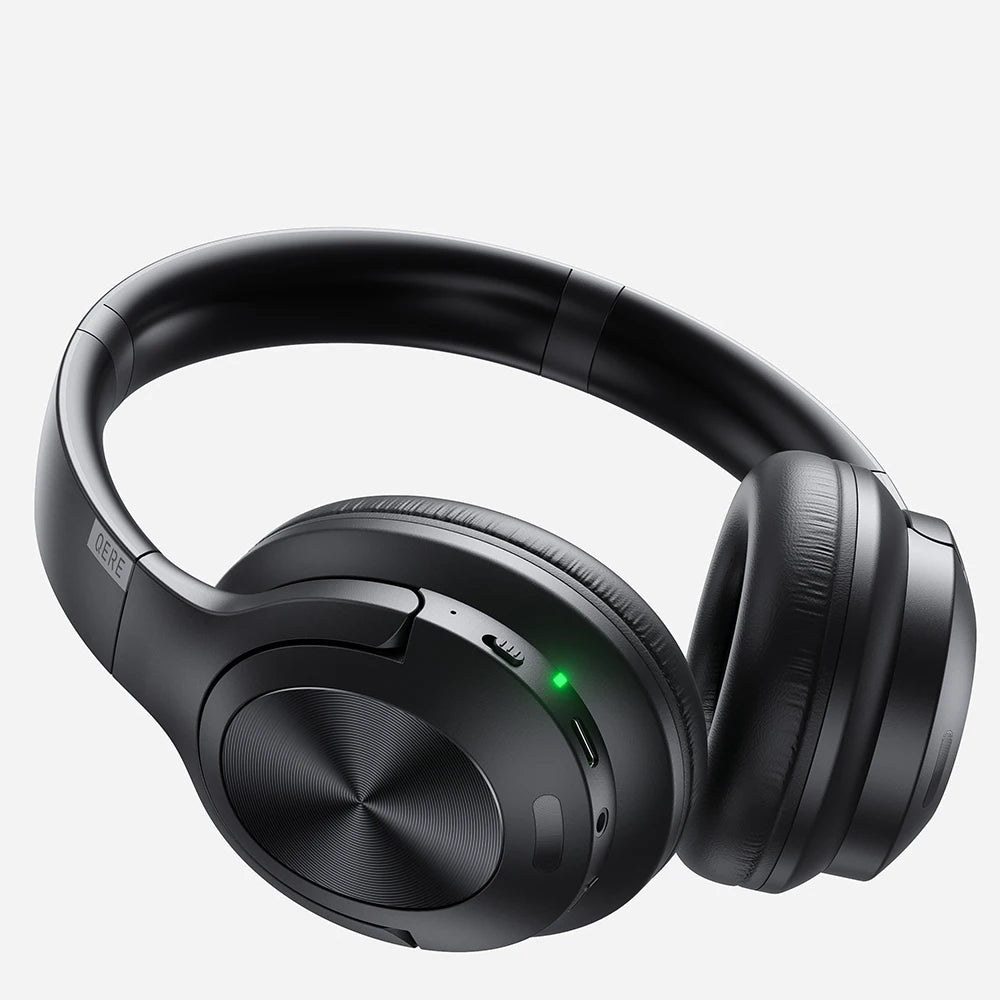 Wireless headphones QERE E80 Earphone bluetooth 5.3 ANC Noise Cancellation Hi-Res Audio Over the Ear Headset 70H 40mm Driver2.4G