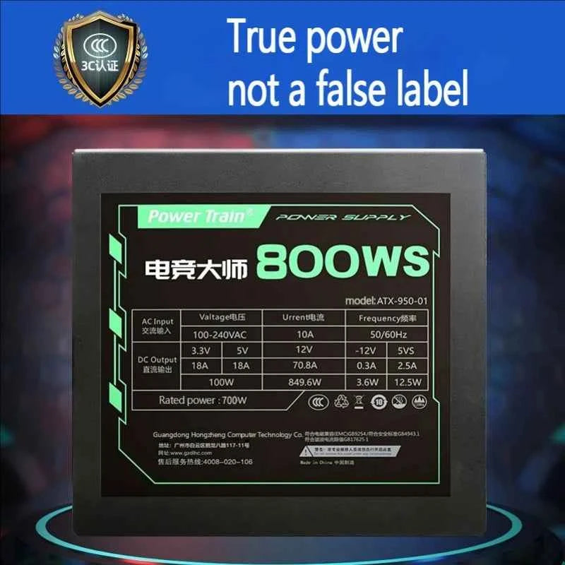 Power Train PC PSU Power Supply Unit 650W 750W 850W 1000W Gaming full module ATX Desktop computer Power Supply