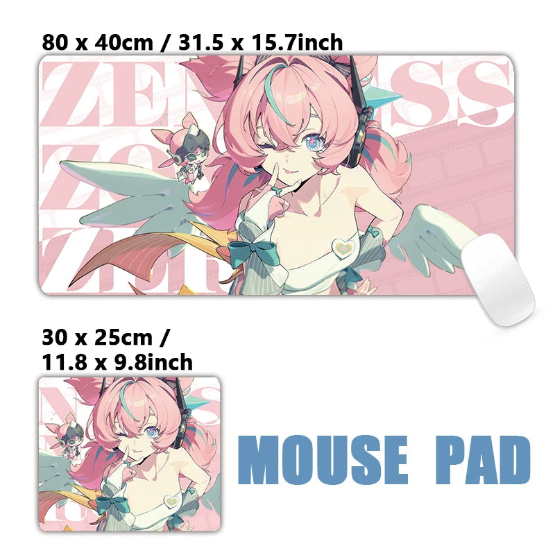New Design Zenless Zone Zero Mouse Pad Promeia Starlight Billy Cissia XXL Large Mousepad Keyboard Pad Desk Mat Keyboard Mats